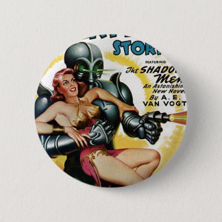 Schaduw-Mannen uit de ruimte Ronde Button 5,7 Cm
