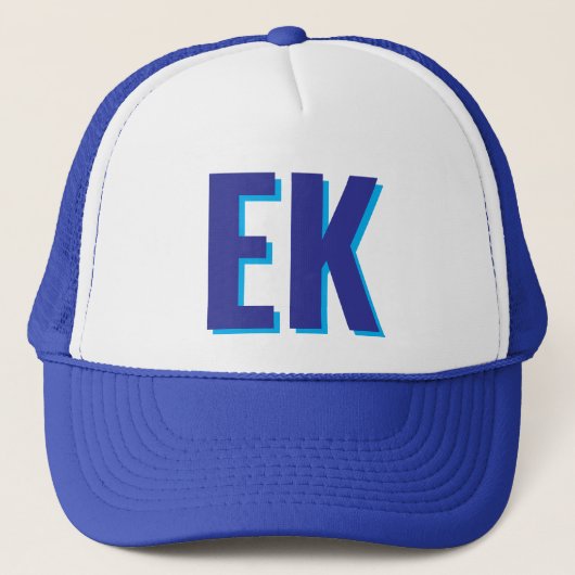 Schaduw monogram Strand Bruidsfeest Favorieten Trucker Pet (Voorkant)