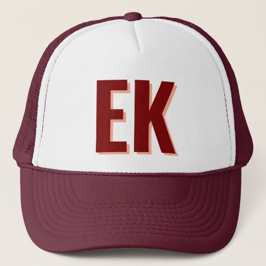 Schaduw monogram Strand Bruidsfeestparty Favoriete Trucker Pet (Voorkant)