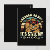 schaduw of niet, het is nog steeds mijn verjaardag briefkaart (Voorkant / Achterkant)