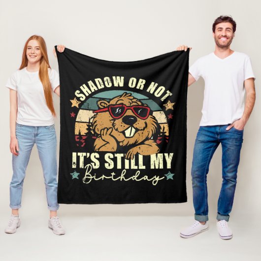 schaduw of niet, het is nog steeds mijn verjaardag fleece deken (In situ)