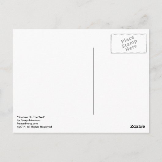 Schaduw op de muur Briefkaart (Achterkant)