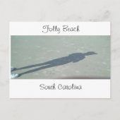 Schaduw op Folly Beach, SC, South Carolina, Foll.. Briefkaart (Voorkant)