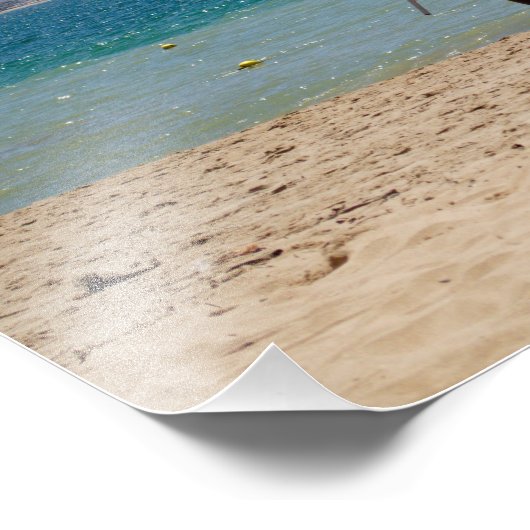 Schaduw op het strand foto afdruk (Hoek)