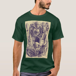 Schaduw paleis potlood kunst t-shirt