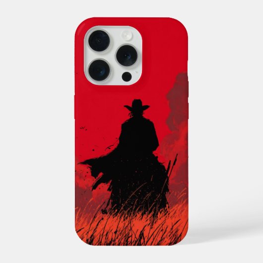Schaduw Pistoolheld Rode Samurai Cowboy Esthetiek  iPhone Hoesje (Achterkant)