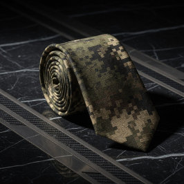 Schaduw Pixel Tactisch Camouflagepatroon Stropdas