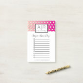 Schaduw Roze Gebakken Eieren Post-it® Notes (Op bureau)
