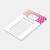 Schaduw Roze Gebakken Eieren Post-it® Notes (Schuin)