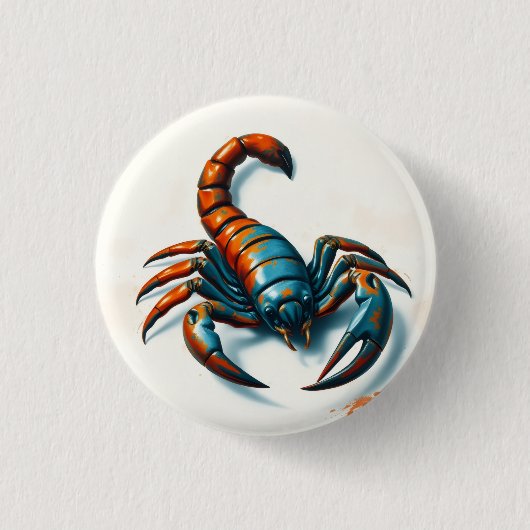 Schaduw Schorpioen Strike Ronde Button 3,2 Cm (Voorkant)