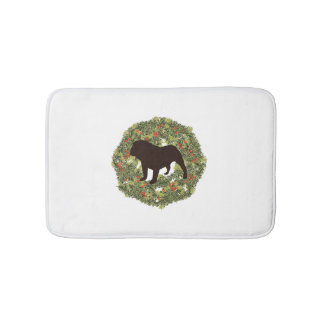 Schaduw Silhouet Bulldog Hond in een Krans Badmat