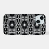 Schaduw Spiegel Patroon iPhone 15 Case (Achterkant horizontaal)