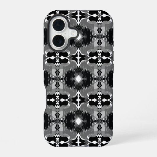 Schaduw Spiegel Patroon  iPhone 16 Hoesje (Achterkant)