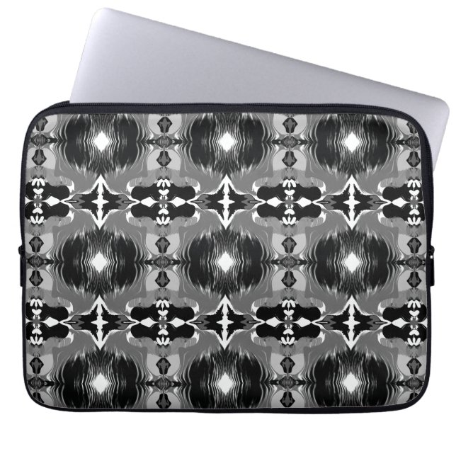 Schaduw Spiegel Patroon  Laptop Sleeve (Voorkant)