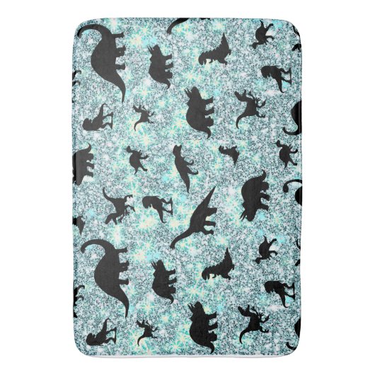 schaduw T-rex-dinosaurus op gradiëntsterrenstelsel Badmat (Voorkant Verticaal)