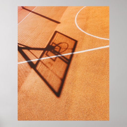 Schaduw van basketbalhoepel poster (Voorkant)