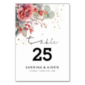 schaduw van blush roze perzik stoffig blauw bordea kaart (Achterkant)