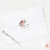 schaduw van blush roze perzik stoffige blauwe brui ronde sticker (Envelop)