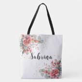 schaduw van blush roze perzik stoffige blauwe brui tote bag (Voorkant)