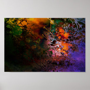 schaduw van de bloemen poster