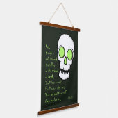 Schaduw van de dood - schedel hangend wandkleed (Gebogen)