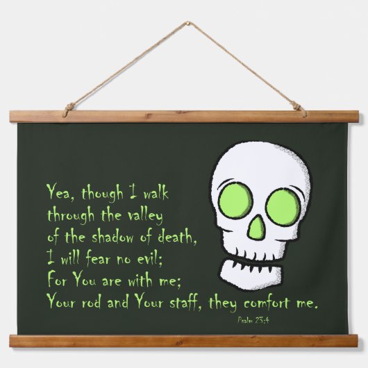 Schaduw van de dood - schedel hangend wandkleed (Voorkant)