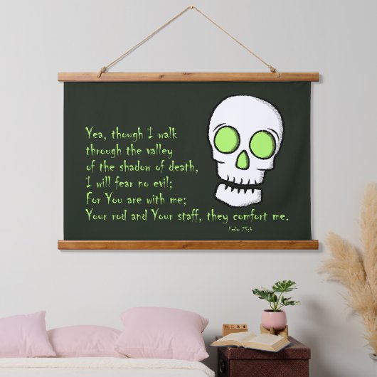 Schaduw van de dood - schedel hangend wandkleed (Slaapkamer)