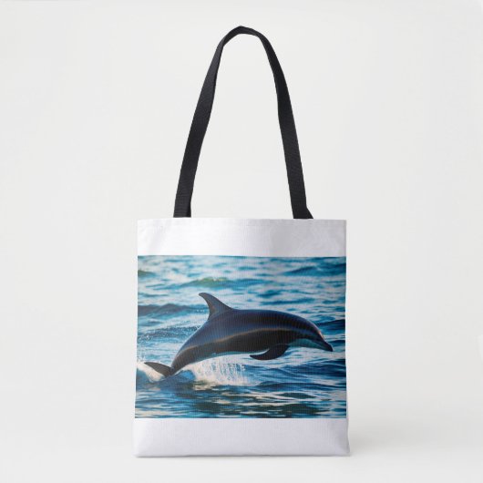 Schaduw van de zee: de zwarte dolfijn tote bag (Voorkant)