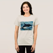 Schaduw van de zee: de zwarte dolfijn Tri-Blend shirt (Voorkant volledig)