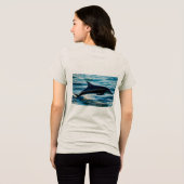 Schaduw van de zee: de zwarte dolfijn Tri-Blend shirt (Achterkant volledig)