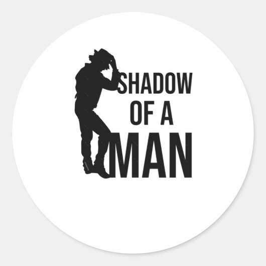 Schaduw van een Man speciale silhouet V3 Sticker (Voorkant)