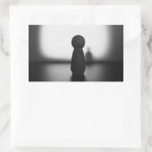 Schaduw van een mentale toestand. rechthoekige sticker (Tas)