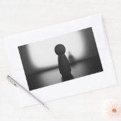 Schaduw van een mentale toestand. rechthoekige sticker (Envelop)