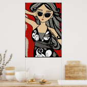 Schaduw van Glamor Poster (Keuken)