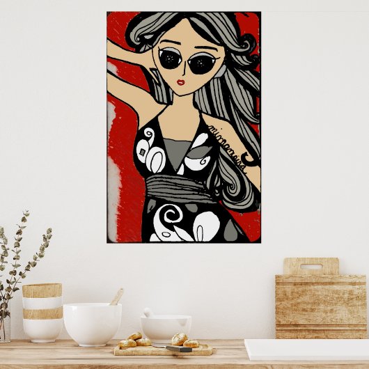 Schaduw van Glamor Poster (Keuken)