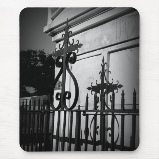 Schaduw van het kruisje 1 muismat (Voorkant)