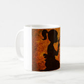 Schaduw van kindersilhouet koffiemok (Voorkant links)