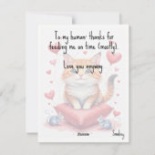 💘🐈Schaduw van Liefde Feestdagenkaart (Achterkant)