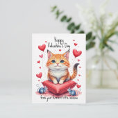 💘🐈Schaduw van Liefde Feestdagenkaart (Staand voorkant)