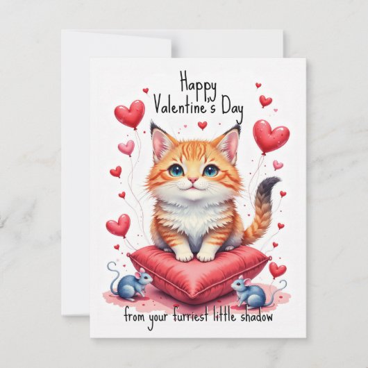 💘🐈Schaduw van Liefde Feestdagenkaart (Voorkant)