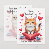 💘🐈Schaduw van Liefde Feestdagenkaart (Voorkant / Achterkant)