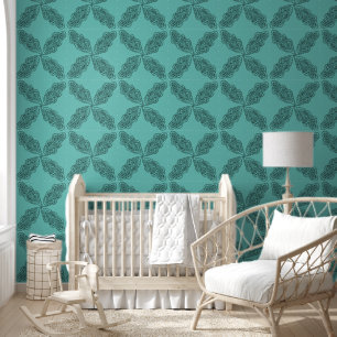 Schaduw van Palm Sunset Silhouet Patroon Behang