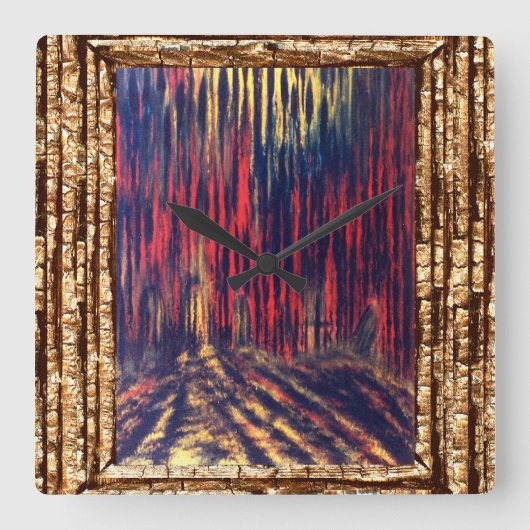 Schaduw van Souls Vierkante Klok (Voorkant)