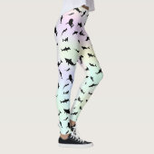 schaduw vis haai walvis op gradiënt Regenboog Leggings (Rechts)