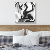 Schaduw Vlam Draak Canvas Afdruk (Insitu (Slaapkamer))