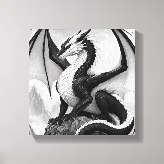 Schaduw Vlam Draak Canvas Afdruk (Voorkant)