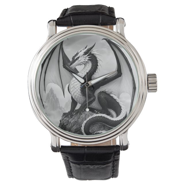 Schaduw Vlam Draak Horloge (Voorkant)