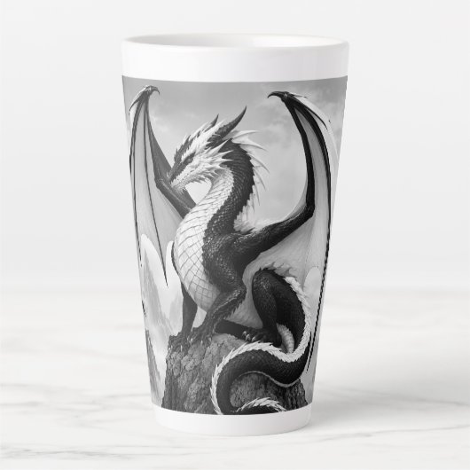 Schaduw Vlam Draak Latte Mok (Voorkant)