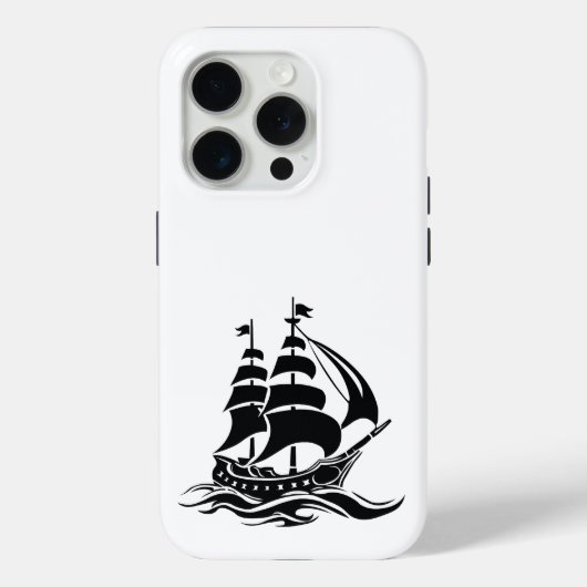 Schaduw Zeilschip – Illustratie van een Oude Oceaa Case-Mate iPhone Case (Achterkant)