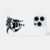 Schaduw Zeilschip – Vintage Oceaan Illustratie iPhone Hoesje (Achterkant horizontaal)